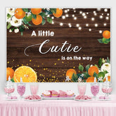 A Wenig Süße Ist An Die Weg Orange Hintergrund für babydusche